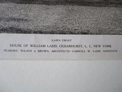 W Ladd House, Cedarhurst, LI, NY, Peabody/Wilson/Brown, 1921, Lithograph