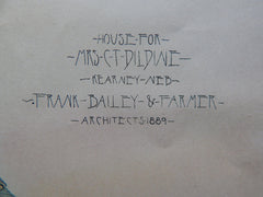 House, Mrs C T Dildine, Kearney, NE, 1890, Original Plan