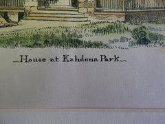 House, Kahdena Park, Morristown, NJ, F Colburn, Architect, 1890, Original Plan