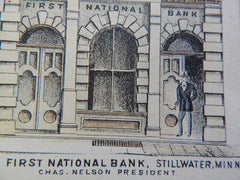 First National Bank, Stillwater, Minnesota, 1874, Andreas Atlas, Original