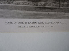 Joseph Eaton, Esq. House, Cleveland, OH, Meade & Hamilton, 1923, Lithograph