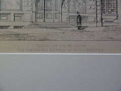 Insurance Co. North America, Philadelphia, Cabot & Chandler, 1880, Original Plan
