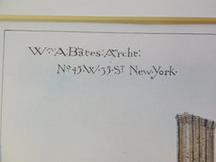 Country House, New York, 1880, William A Bates, Architect, Original Plan