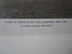 Joseph Plant, Esq. House, Elmsford, NY, Buchman & Kahn, 1923, Lithograph