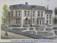 Residences; B D Nelson and O Walker, Stillwater, Marine, MN, 1874, Original