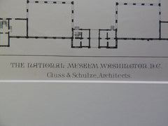 National Museum, Washington DC, 1880, Cluss & Schulze, Original Plan