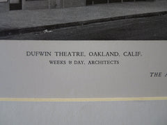Dufwin Theatre, Oakland, CA, Weeks & Day, 1929, Lithograph