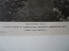 Albert Kahn Country House, Birmingham, MI, Albert Kahn, 1924, Lithograph