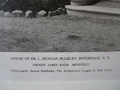 Dr. L. Duncan Bulkley House, Riverdale, NY, Dwight James Baum, 1923, Lithograph