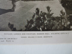 Haddon Hall Garden, Atlantic City, NJ, Rankin, Kellogg, Crane, 1926, Lithograph