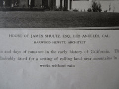 James Shultz, Esq. House, Los Angeles, CA, Harwood Hewitt, 1923, Lithograph