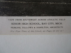 Senior High School, Bay City, MI, Perkins, Fellows & Hamilton, 1923, Lithograph