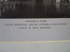 Ancon Hospital Wards, Ancon, Panama Canal Zone, Samuel Hitt, 1919, Lithograph