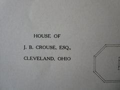 J.B. Crouse, Esq. House, Cleveland, OH, Meade & Hamilton, 1923, Lithograph