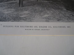 Baltimore Oil Engine Co., Baltimore, MD, Walter Gieske, Arch., 1918, Lithograph