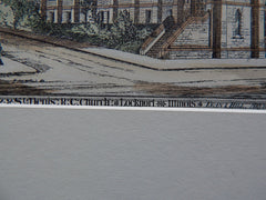 St Denis RC Catholic Church, Lockport, Illinois, 1880, Egan & Hill, Original Plan