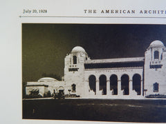 Municipal Auditorium, San Antonio, TX, 1928, Lithograph, Ayres, Willis & Jackson