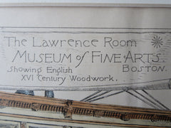 Lawrence Room, Museum of Fine Arts, Boston, MA, 1880, Original Plan
