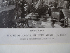 John R. Flippin House, Memphis, TN, Jones & Furbringer, 1919, Lithograph