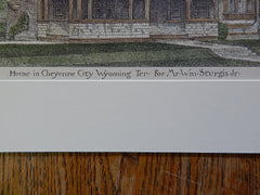 William Sturgis House, Cheyenne City, WY, 1884, Rainsford & Bates, Original Plan