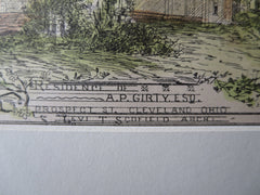 A.P. Girty Residence, Cleveland, OH, 1880, Original Plan. Levi T. Scofield
