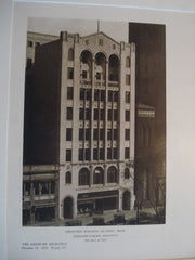 Chancery Building,  Detroit MI, 1926. Donaldson & Meier. Lithograph