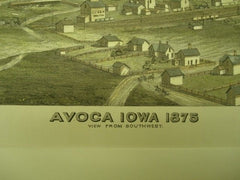 Scene of Avoca, Iowa. Andreus Atlas, 1875. Original
