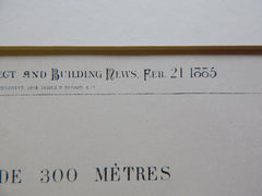Eiffel Tower, Paris, France, 1885, M.G. Eiffel, Architect, Original Plan