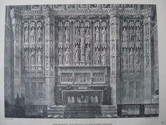 Reredos: Cheltenham College Chapel in England, 1904. H.A. Prothero. Photo