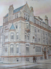 George P. King House, Boston, MA, 1881, Original Plan. W. Whitney Lewis