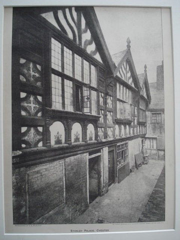 Stanley Palace in Chester, England, 1897. Gelatine