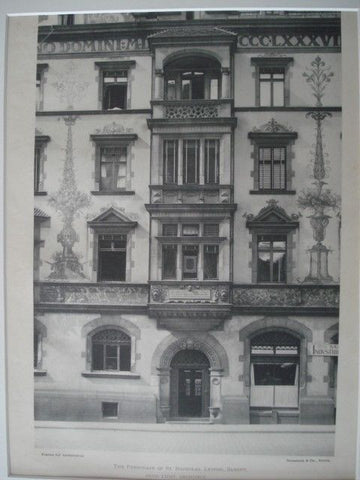 Parsonage of St. Nicholas, Leipsic, Saxony, 1897. Hugo Light. Gelatine