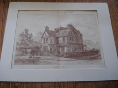 The Gables:Residence of T. Maw, ESQ. Felixtowe, England, 1890. Lithograph