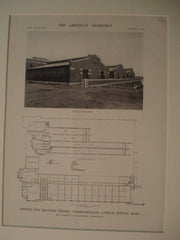 Stable: Armory For Mounted Troops, Boston MA, 1916. James E. Mclaughlin. Lithograph