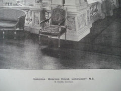 Corridor: Gosford House, Longniddry, Scotland, 1895. W. Young. Photogravure