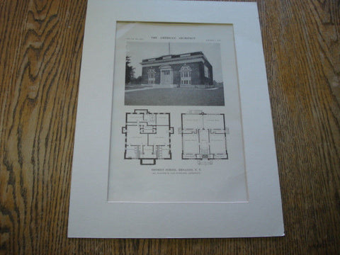 District School, Menando, NY. 1916. Walter H. Van Guysling. Lithograph