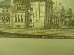 Residence of Howard Soule, Jr., Esq. in Syracuse NY. 1877. Archidmedes Russell. Original Plan