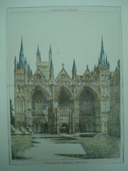 Peterborough Cathedral. Peterborough, England. 1882. Unknown Archt. Original Plan