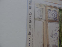 Billiard Room, Frank Kennedy, Cambridge, MA, W. E. Chamberlain, 1884. Original