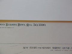 Store, Shreve Crump & Low, Boston, MA, Winslow & Wetherell, 1890, Original Plan.