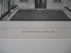 Chapter-House in Bristol, England, 1901. Lithograph