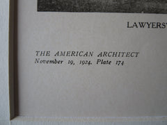 Lawyers' Club, Univ. of Michigan, Ann Arbor, MI, York & Sawyer, 1924, Lithograph