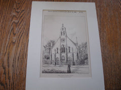 Restoration: Holy Trinity Church, Reading, England. 1890. Geo. W. Webb