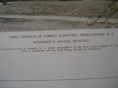 First Church of Christ Scientist, Maplewood NJ, 1927. Bernhardt E. Muller. Lithograph
