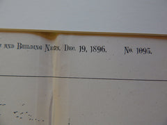 New Senior School, West Calder, New Brunswick, JG Fairly, 1896, Original Plan.