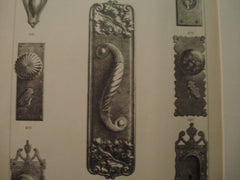 Artistic Hardware, 1889. Manufactured by A. G. Newman. Lithograph
