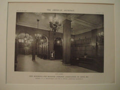 Lobby: Missouri Athletic Association,  St. Louis MO, 1916. G.F.A. Brueggeman and Wm. B. Ittner