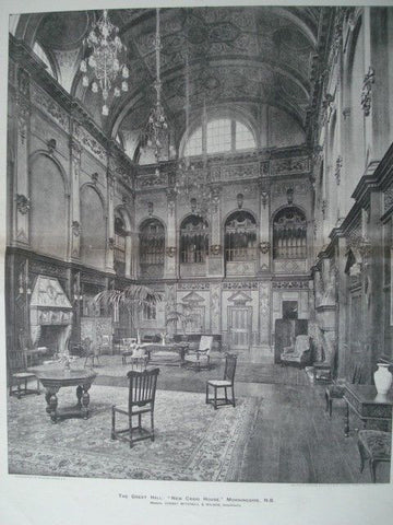 Great Hall: New Craig House, Morningside, Scotland, 1896. Sydney Mitchell & Wilson