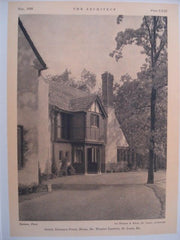 Entrance Front: House for Mr. Wooster Lambert, St. Louis MO, 1926. La Beaume & Klein