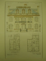 House of Mrs. L. S. Howard in Buffalo NY. 1909. Green & Wicks. Original Plan
